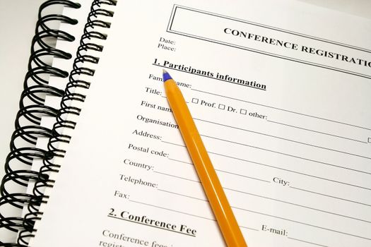 fill up the form concept for conference seminar
