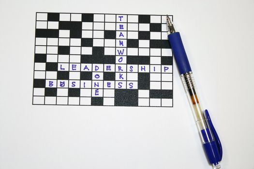 Crossword - Business And Teamworks concept for business metaphors
