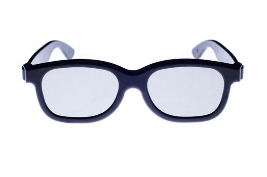 stylish 3d movie glasses shot on a white background