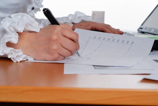 young businesswoman sign important documents