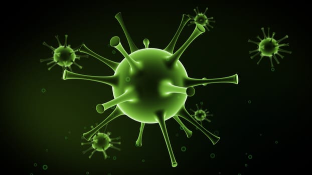 Influenza virus medical concept