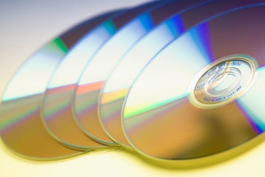 Dvd on a light colour background. Limited DOF