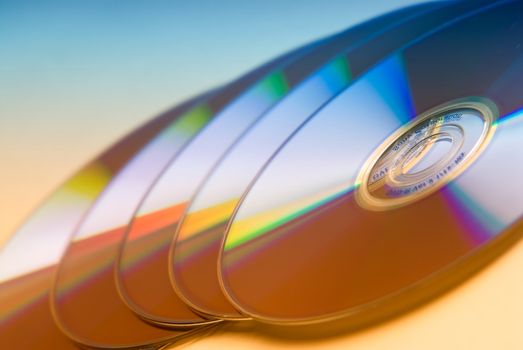 Dvd on a light colour background. Limited DOF