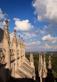 View over roof of cathedral towards Washington DC