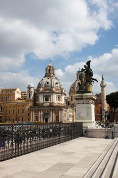 Facade of the Church in Rome, Italy