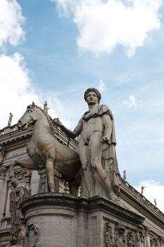 Statue by Michelangelo in Campidoglio Square, Rome Italy 