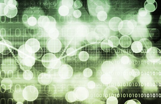 Science Technology Data as a Abstract Art
