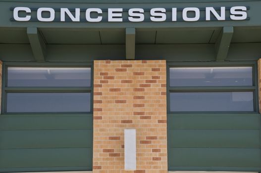 sport stadium concession stand sign