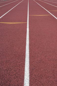 Track and Field running lanes and arrow markers