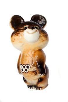 Olympic Bear, a symbol of the Olympics, porcelain figurine, porcelain teddy bear, bear statue of the