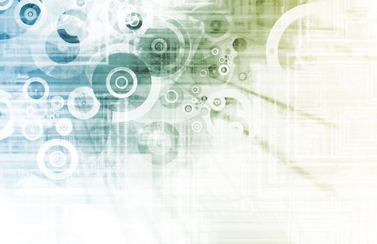 Futuristic Tech Design on a White Background