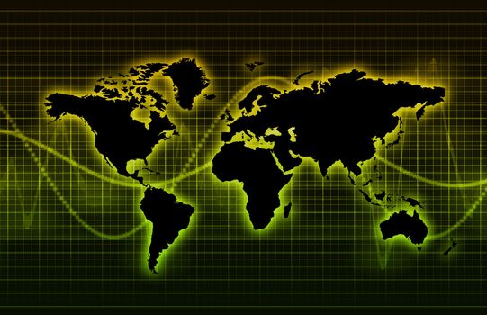 Telecommunications Industry Global Network as Art