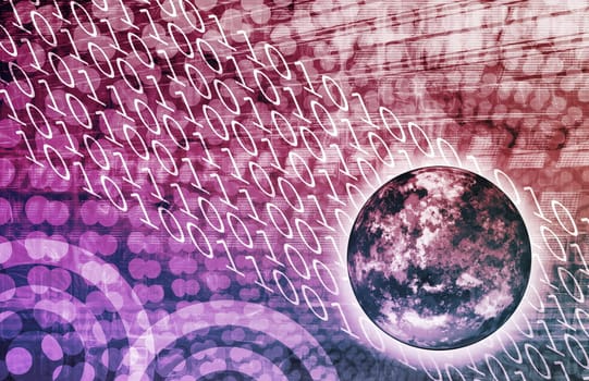 Futuristic Technology Data Flow as Art Abstract