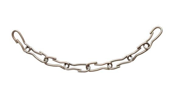 Metal chain isolated on white background with clipping path