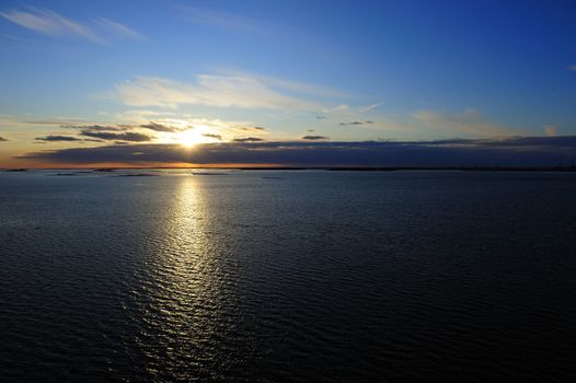 Sunset on Baltic Sea, on viking line Helsinki to Stockholm, March 2010