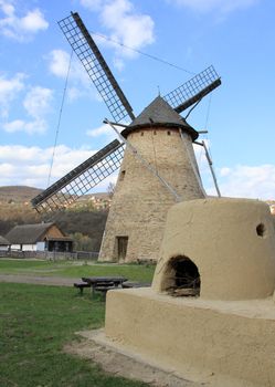 Bread ovens under the windmill.