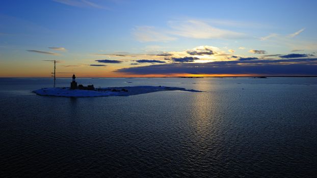 Sunset on Baltic Sea, on viking line Helsinki to Stockholm, March 2010