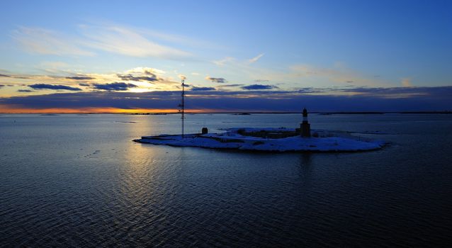 Sunset on Baltic Sea, on viking line Helsinki to Stockholm, March 2010