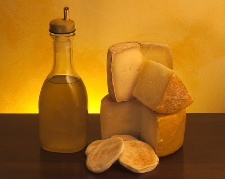 Some other Italian cheeses on orange gradient