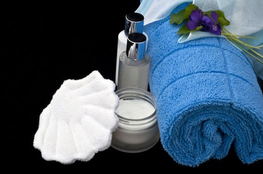 range of creams and accessories for personal care