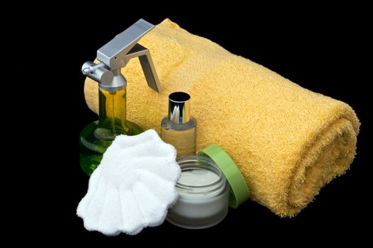range of creams and accessories for personal care