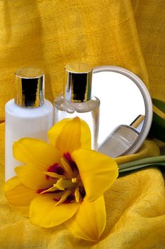 range of creams and accessories for personal care