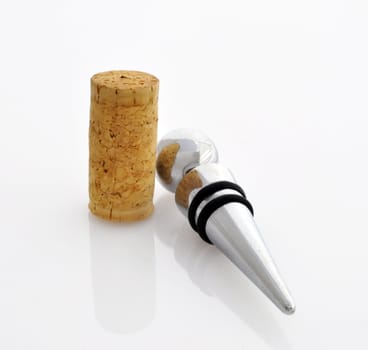 
A corkscrew spiral in steel on white background
