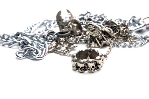 heavy metal rings and chains