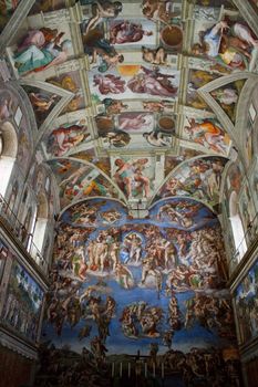 Ceiling fresco in the Vatican Museum Rome, Italy 