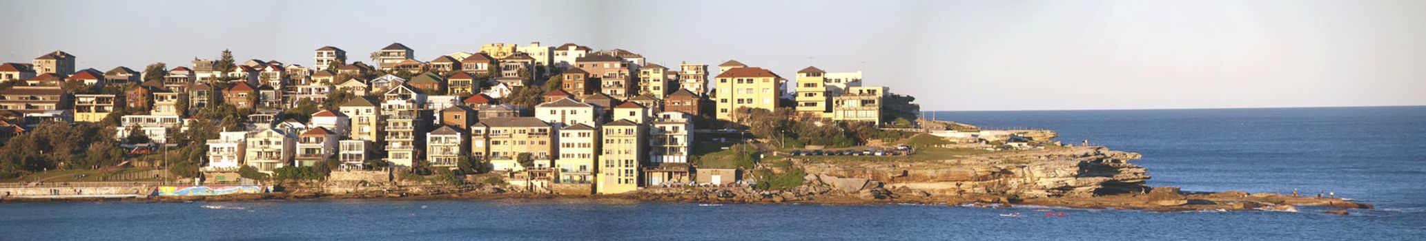 Panoramic View of Bondi Beach in Sydney, Australia