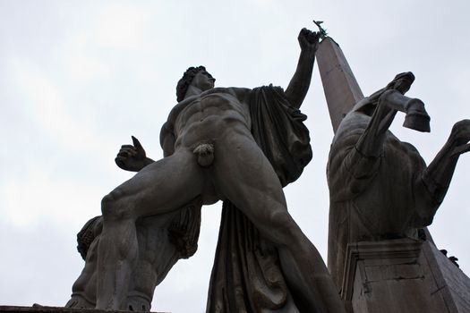 Monument in the ancient italian capital, rome, Italy 