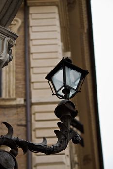 Image of an antique lamp in Rome, Italy 