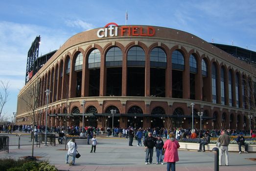 Made of concrete and old fashioned bricks, Citi Field during its first season