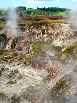 Fumaroles at Karapiti, Wairakei Natural Thermal Valley, near Taupo, New Zealand