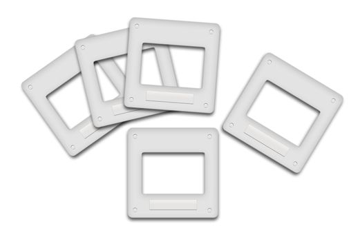 five slides that were placed differently on a white background