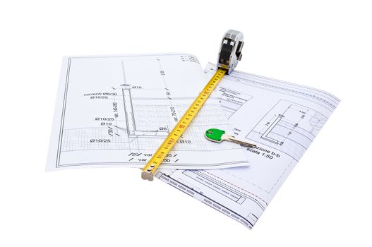 architectural design of a building on a white background