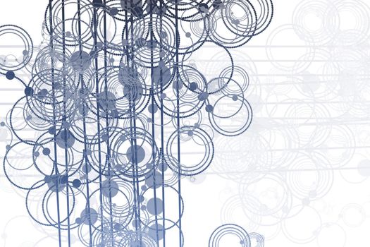Clean Flowing Lines and Circles Abstract Background 