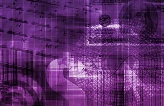 Global Business Color Technology Abstract in Colors