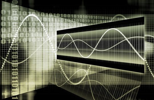 A Multimedia Technology Data as Art Background