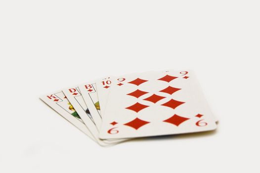 playing cards isolated on white