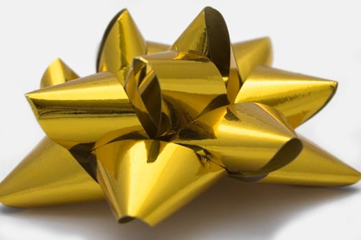 big gold star isolated on white