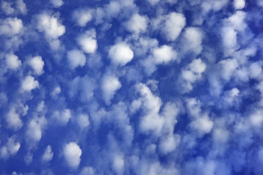 Blue sky with clouds.