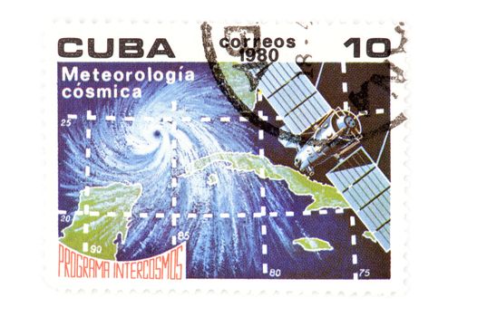 object on white - Cuban postage stamp