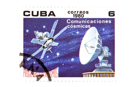 object on white - Cuban postage stamp