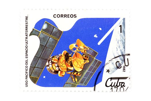 object on white - Cuban postage stamp