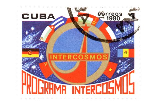 object on white - Cuban postage stamp