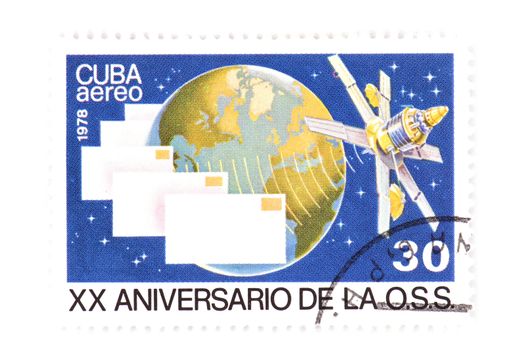 object on white - Cuban postage stamp