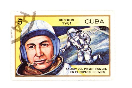 object on white - Cuban postage stamp