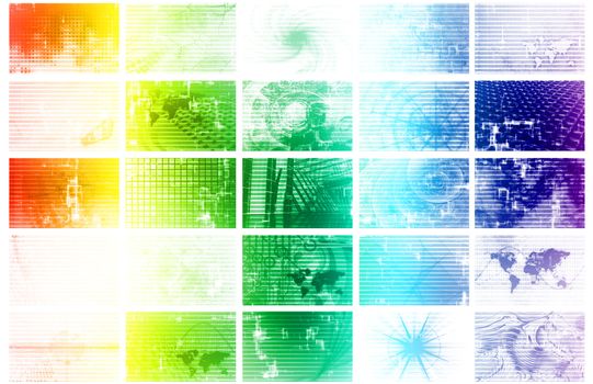 Futuristic Web Cyber Data Grid Color Background