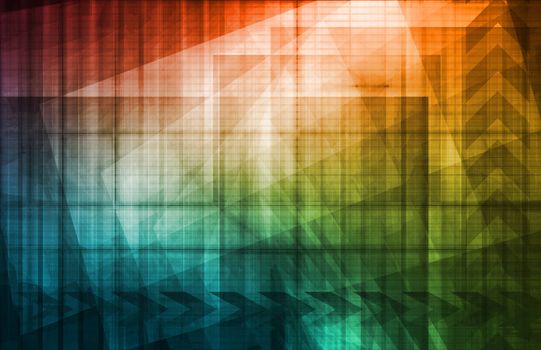 Technology Abstract with Futuristic Lines as Art